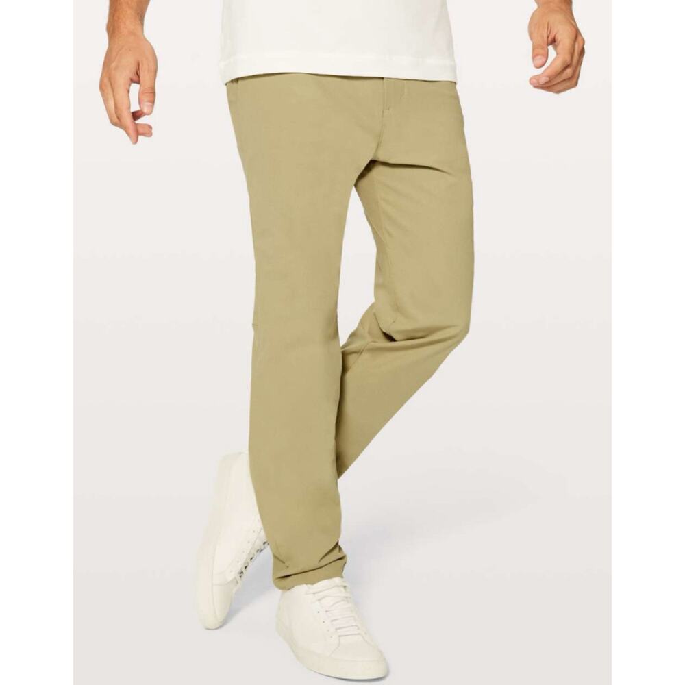 Lululemon Commission Pant Slim Warpstreme Tofino Sand Work Travel Stretch 34